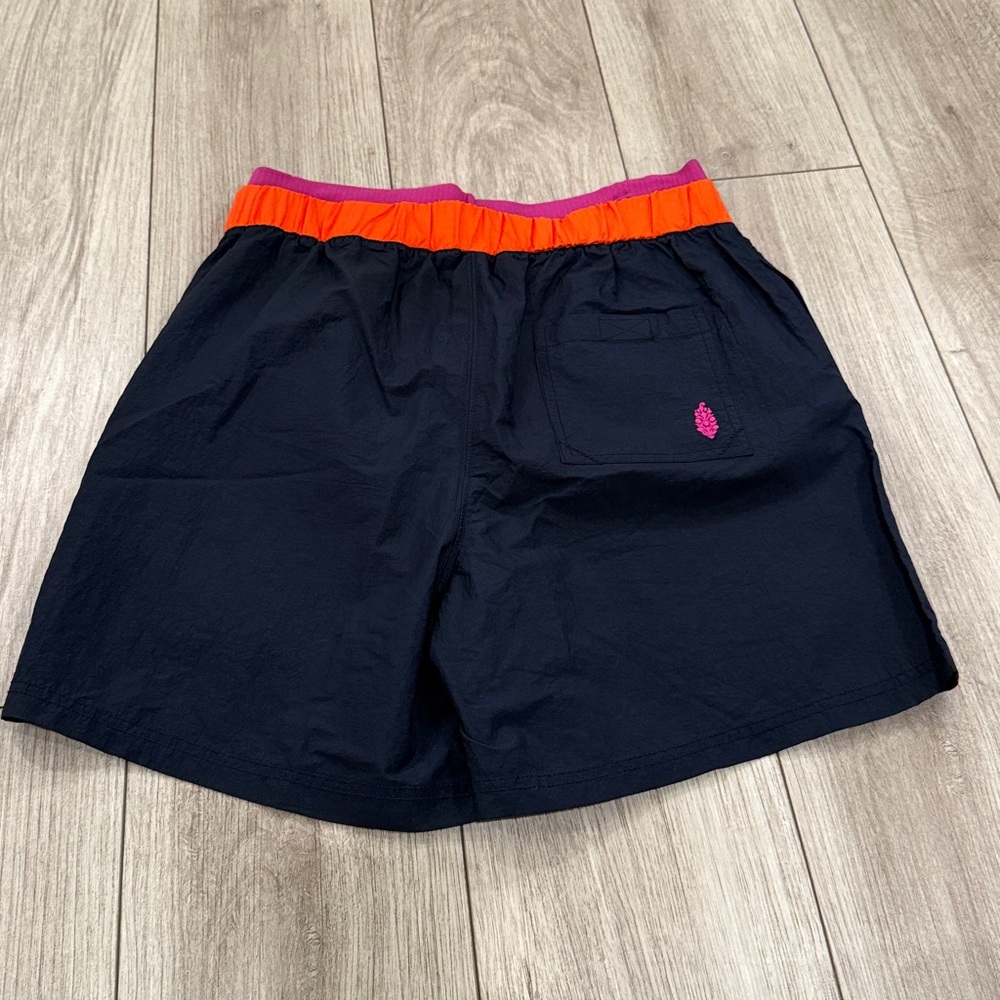 Free People FP Movement S Sundaze Shorts Board Navy Colorblock Relaxed Fit Beach - Picture 5 of 6